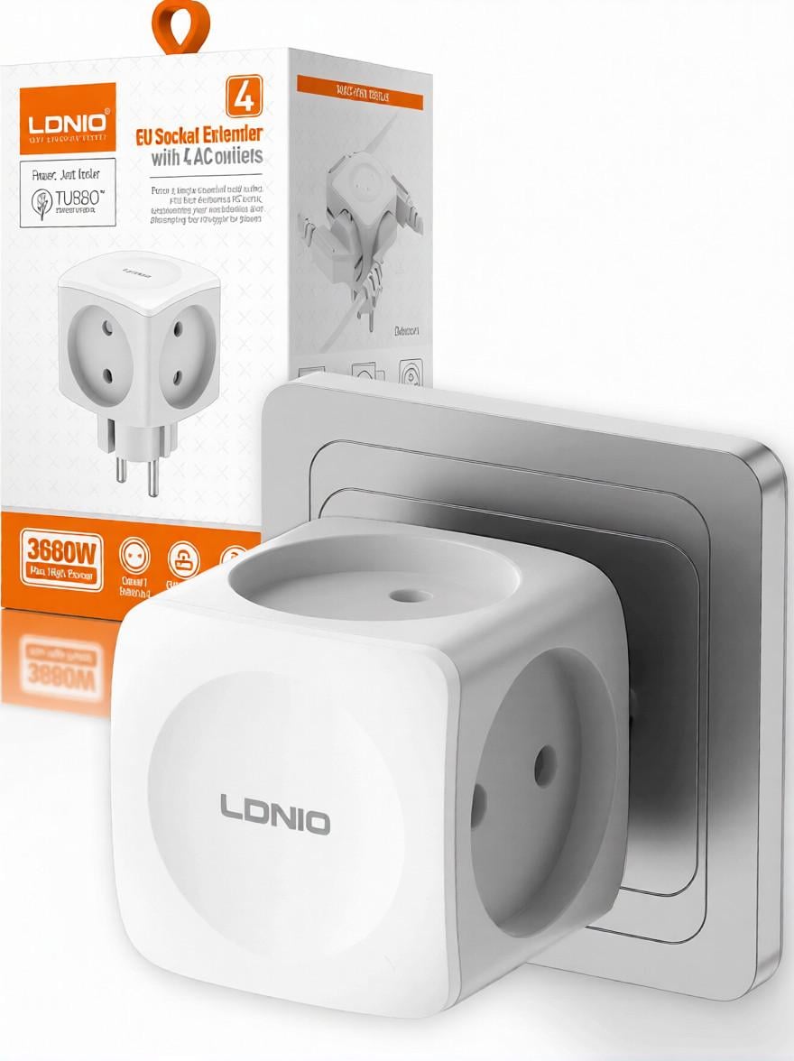 Сетевой фильтр-разветвитель LDNIO 4 евро-розетки 3680W 16A (33144044)