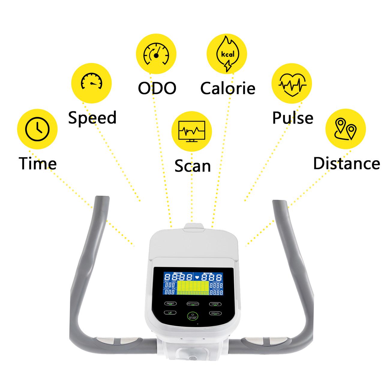 Велотренажер электромагнитный Cornix Amber White/Grey (2670212072) - фото 2 Велотренажер электромагнитный Cornix Amber White/Grey (2670212072) - фото 2