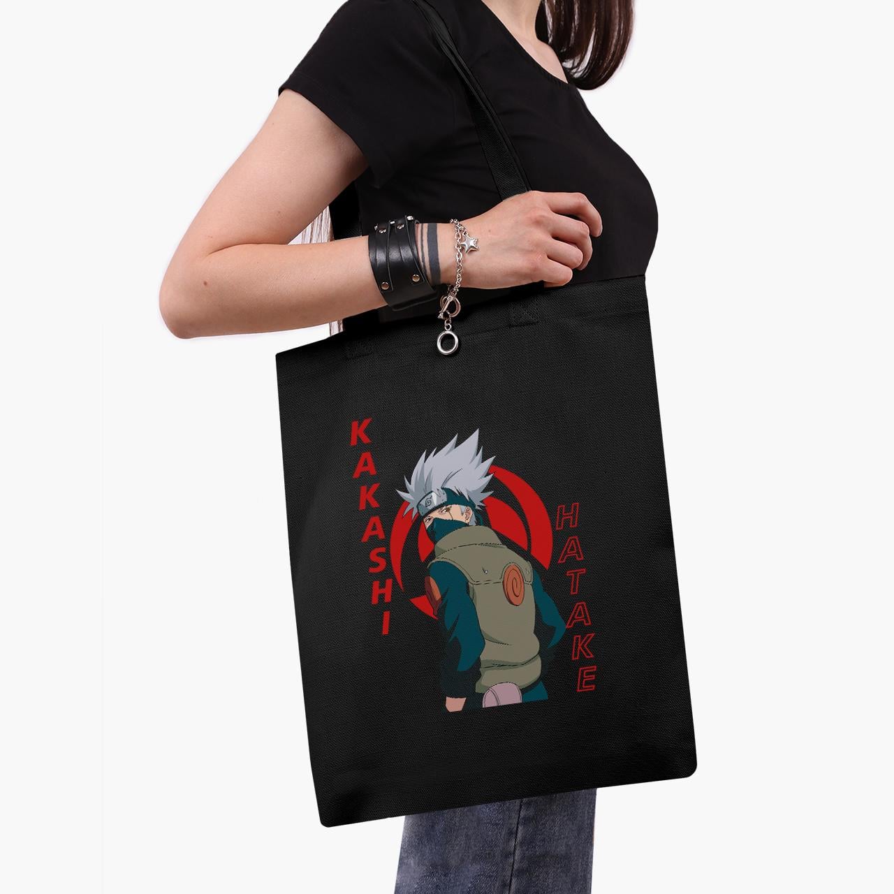Эко сумка шоппер Hatake Kakashi 41x35 см Черный (9227-2820-BK)