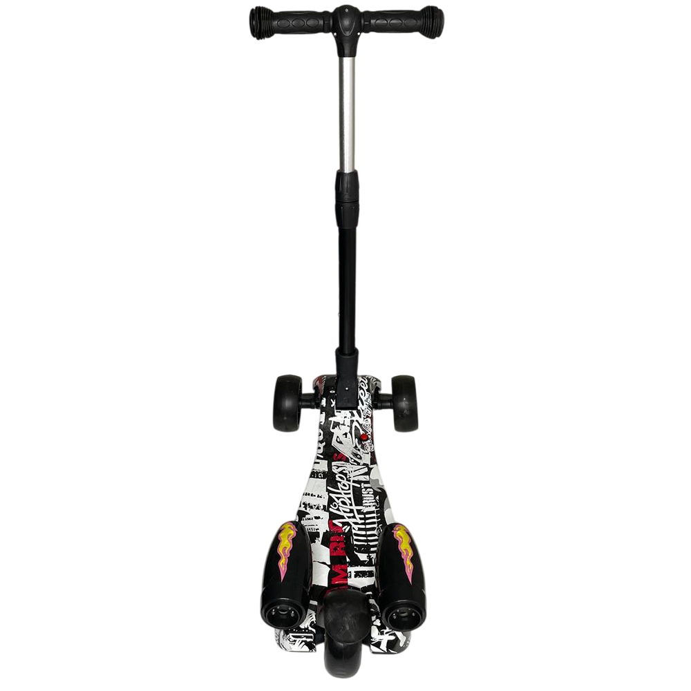 Самокат Voltronic Графіті з музикою та димом і світлом до 50 кг Білий (НКП) - фото 3