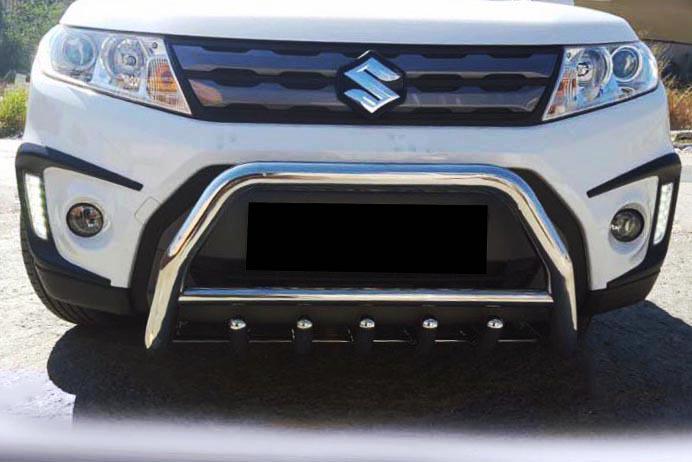 Кенгурятник WT003 CAN для Suzuki Vitara 2015- гг. нержавеющая сталь Хром