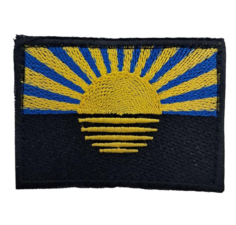 Шеврон Флажок Донецкая область 7х5 см Черный (11918)