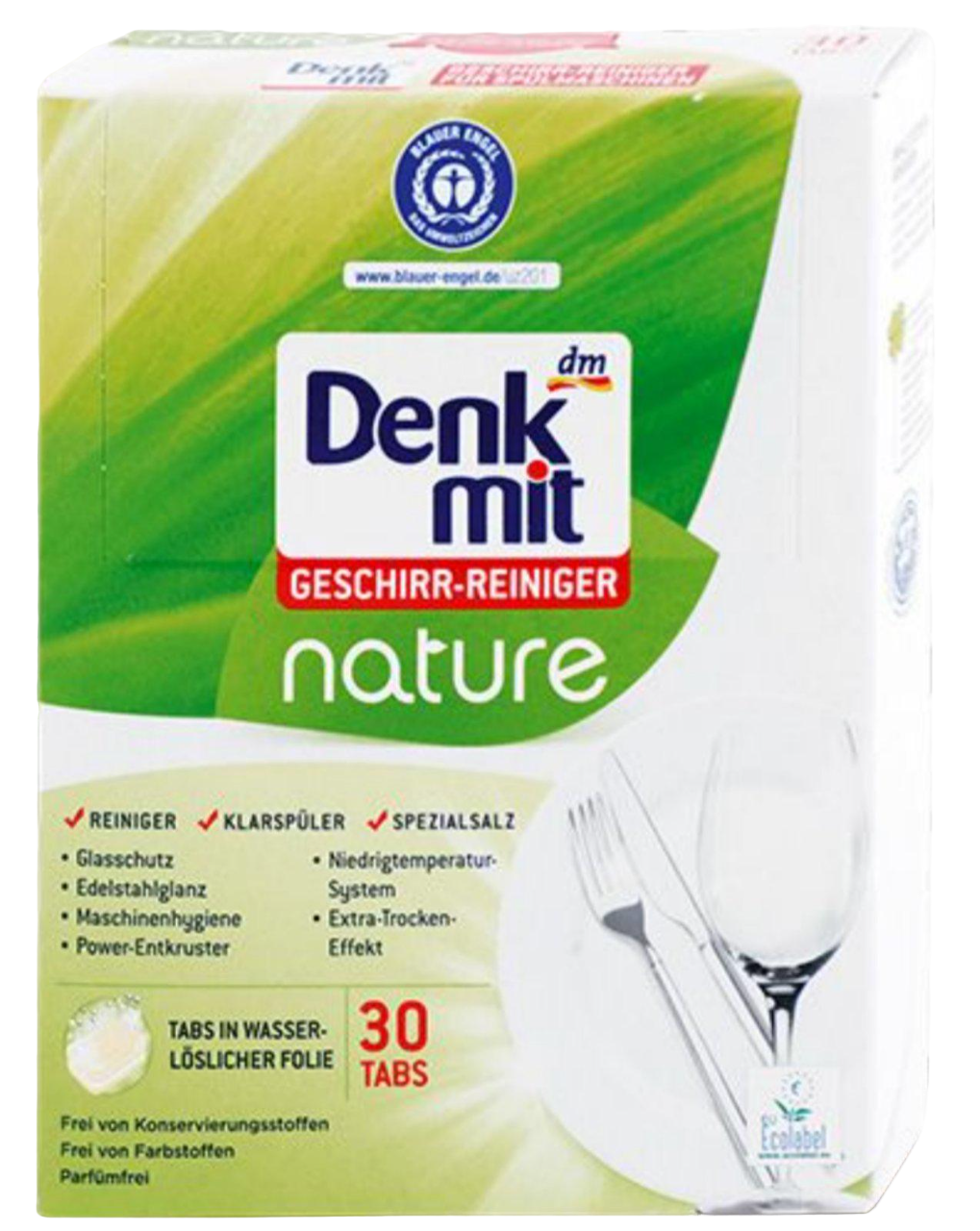 Таблетки для посудомойных машин Denk Mit Nature 30 шт. (1387399814)