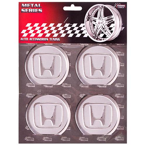 Наклейки на колпаки Honda D 60 мм 4 шт. Gray