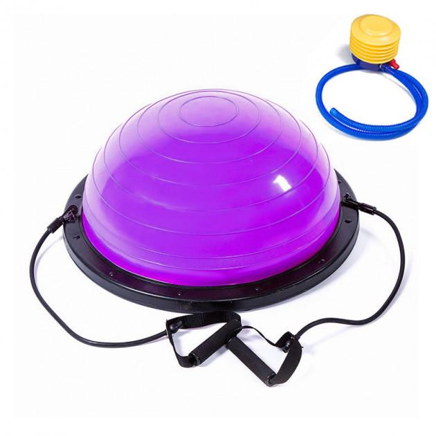 Балансировочная платформа Bosu Ball 60 см с ножками Фиолетовый (EFBS-V) - фото 1