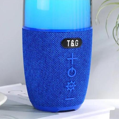 Колонка портативна Bluetooth TG644 RGB/FM Blue (2135321701) - фото 4