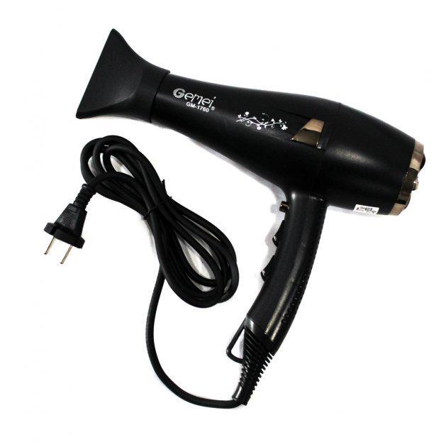 Фен професійний для волосся Gemei Gm-1760 Чорний Фен професійний для волосся Gemei Gm-1760 Чорний