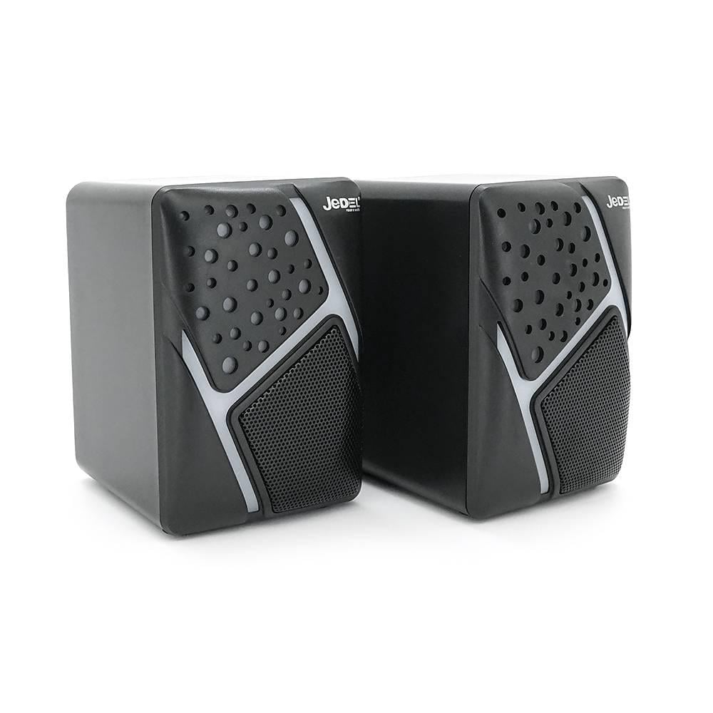 Колонки Jedel S-527 USB/3,5 мм 2х3W 120Hz-20KHz з LED підсвічуванням 65х80х100 мм Black (31601)