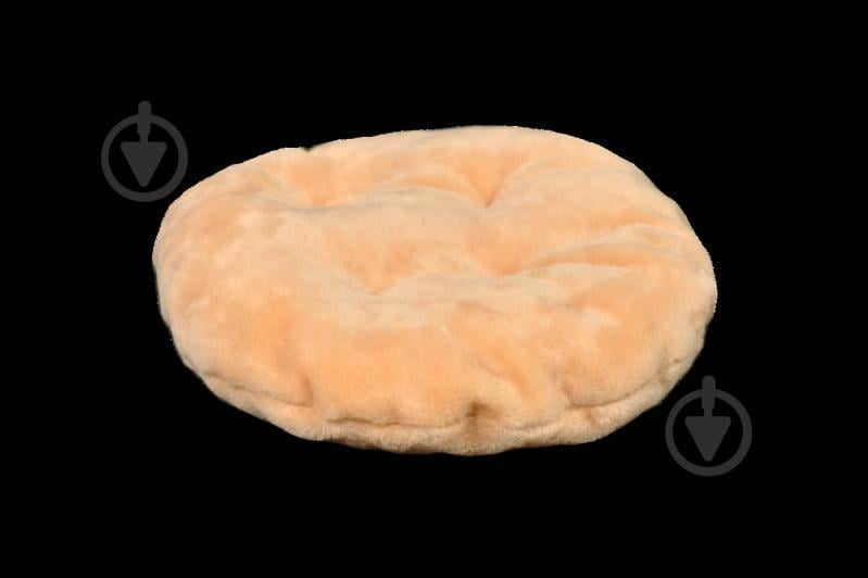 Подушка-лежак (синтепон) для котів та собак Мур-Мяу кругла 40 см Бежева