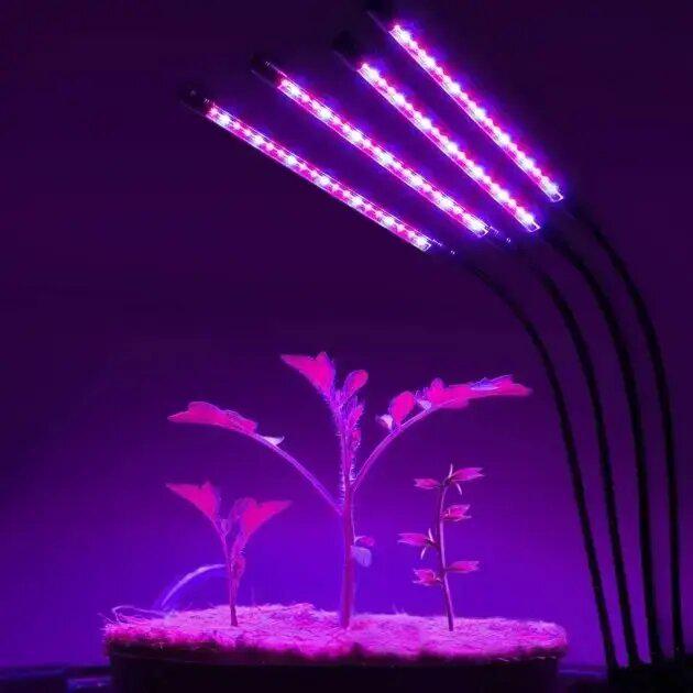 Фітолампа світлодіодна для рослин Plant Grow Light 7819 з таймером Чорний - фото 4