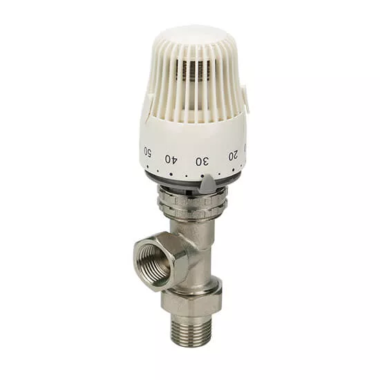 Кран Karro RTL 1/2" термостатистический угловой для теплого пола (KR2003+KR2152)