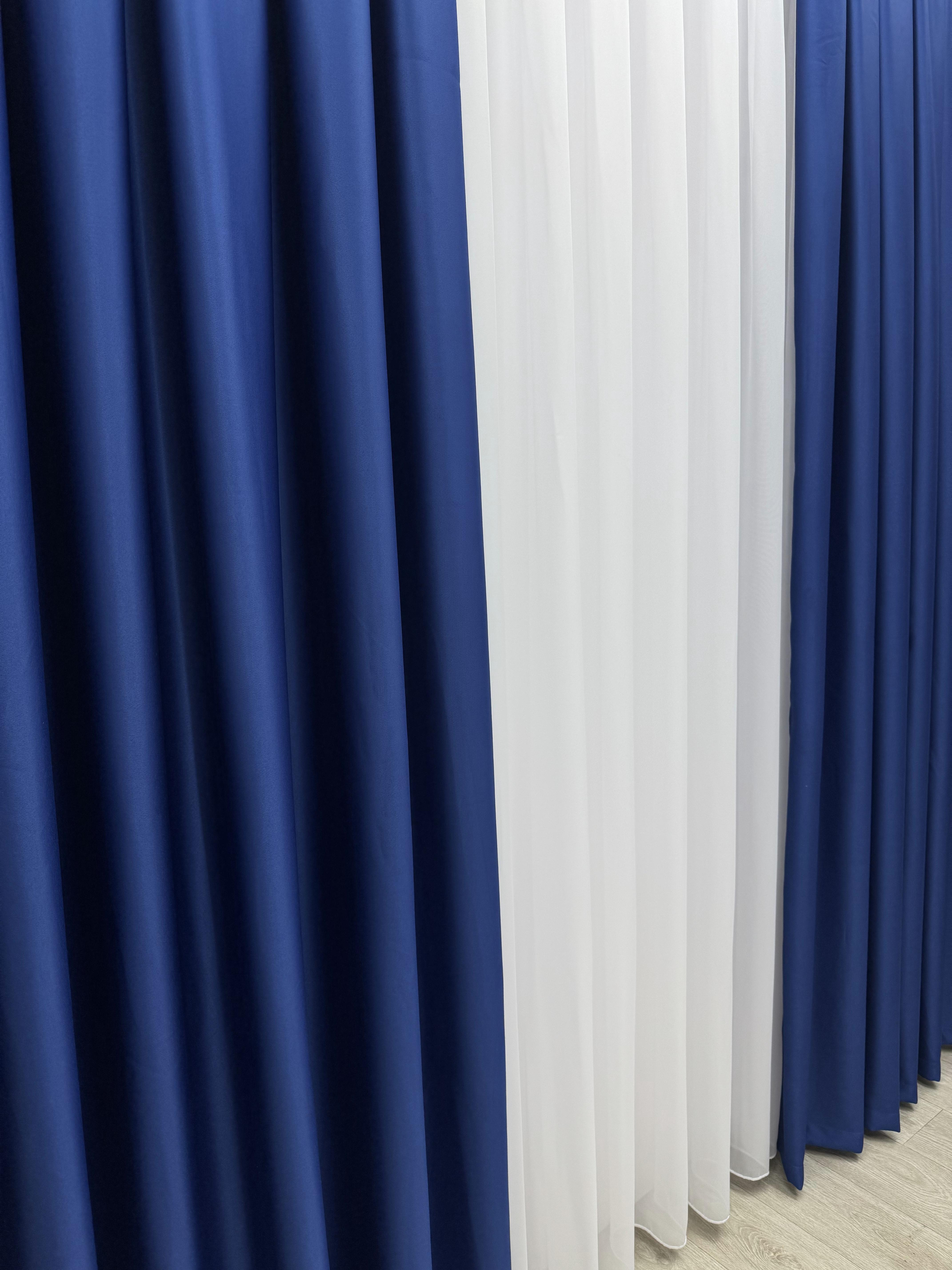 Штора блекаут на тасьмі 6 см 300х260 см Темно-синій (11916938) - фото 7 Штора блекаут на тасьмі 6 см 300х260 см Темно-синій (11916938) - фото 7