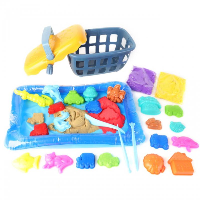 Набор кинетического песка Woopie в корзине с формочками 0,8 кг (54764)