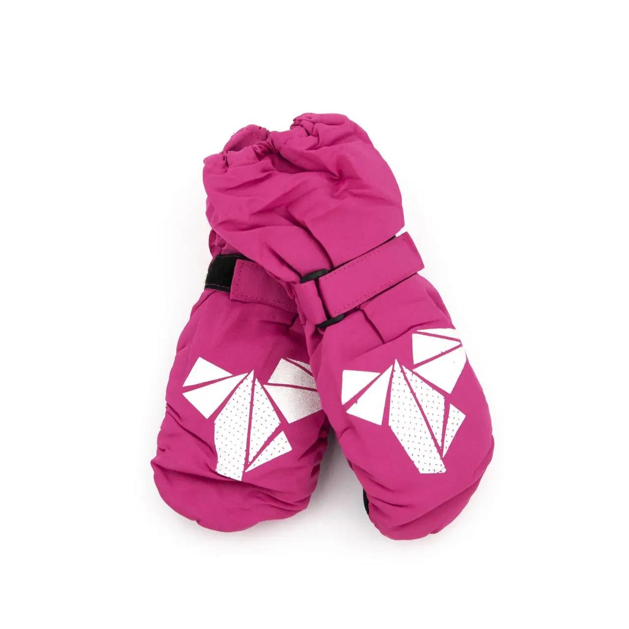 Детские перчатки болоневые лыжные 5-7 лет Розовый (23-12-24)