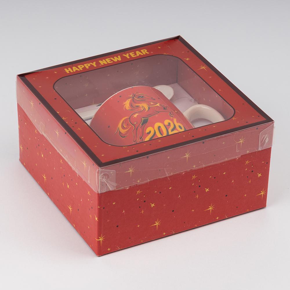 Чашка з ложечкою Символ 2026 Вогняний Кінь 200 мл (9250-003) - фото 2 Чашка з ложечкою Символ 2026 Вогняний Кінь 200 мл (9250-003) - фото 2