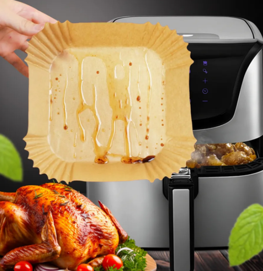 Форми паперові для аерогриля квадратні 50 шт. 20/28х4 см - фото 7