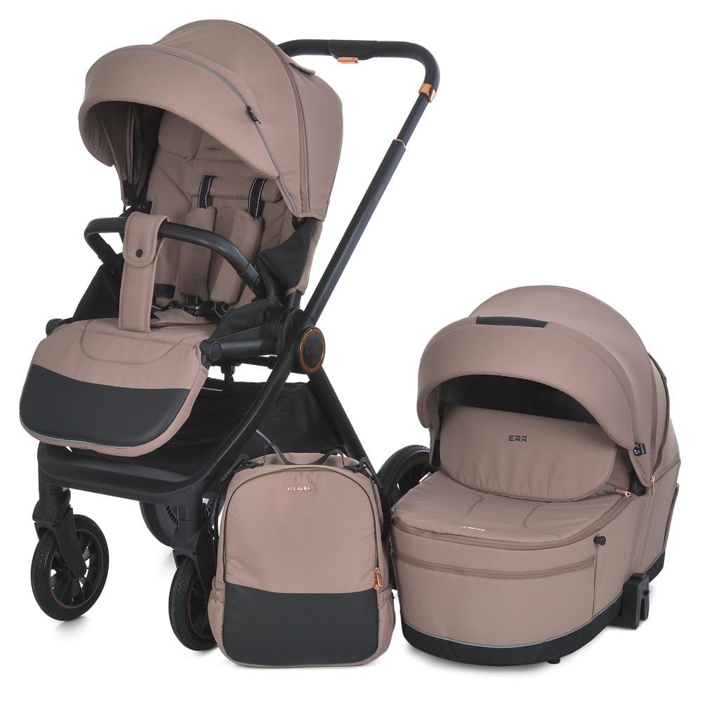 Коляска універсальна El Camino ERA 2в1 ME 1100-1 дощовик/москітна сітка/сумка Taupe Beige (29110721)