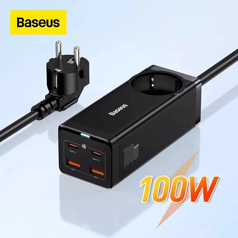 Зарядний пристрій мережевий Baseus Power Strip 100W GaN3 Pro (CCGAN100-1ACE) - фото 2