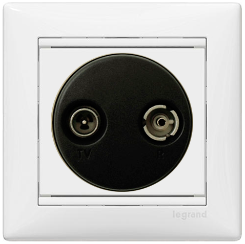 Розетка TV/R Legrand Valena Белый (774432)