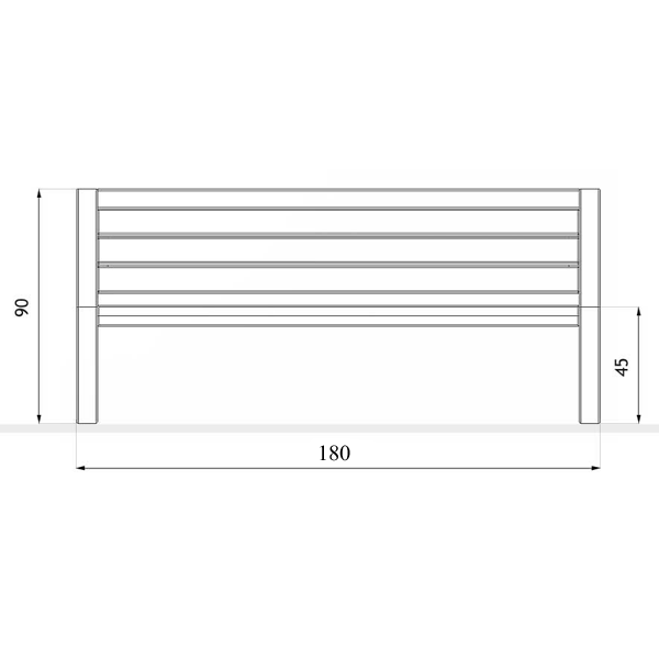 Скамья двойная GoodsMetall Лофт 1800х1150х900 ЛС37 - фото 3