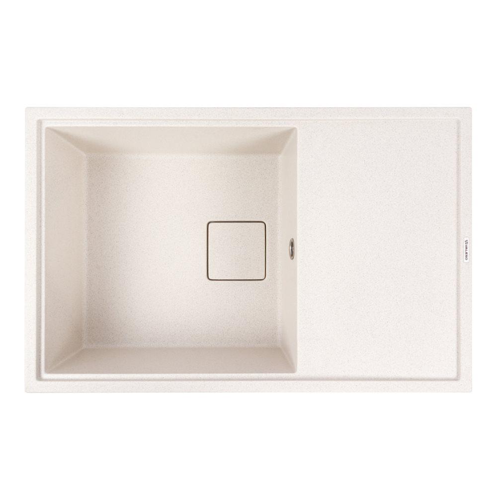 Мийка гранітна Valeso кухонна GALANS матова Білий в крапку (7850)