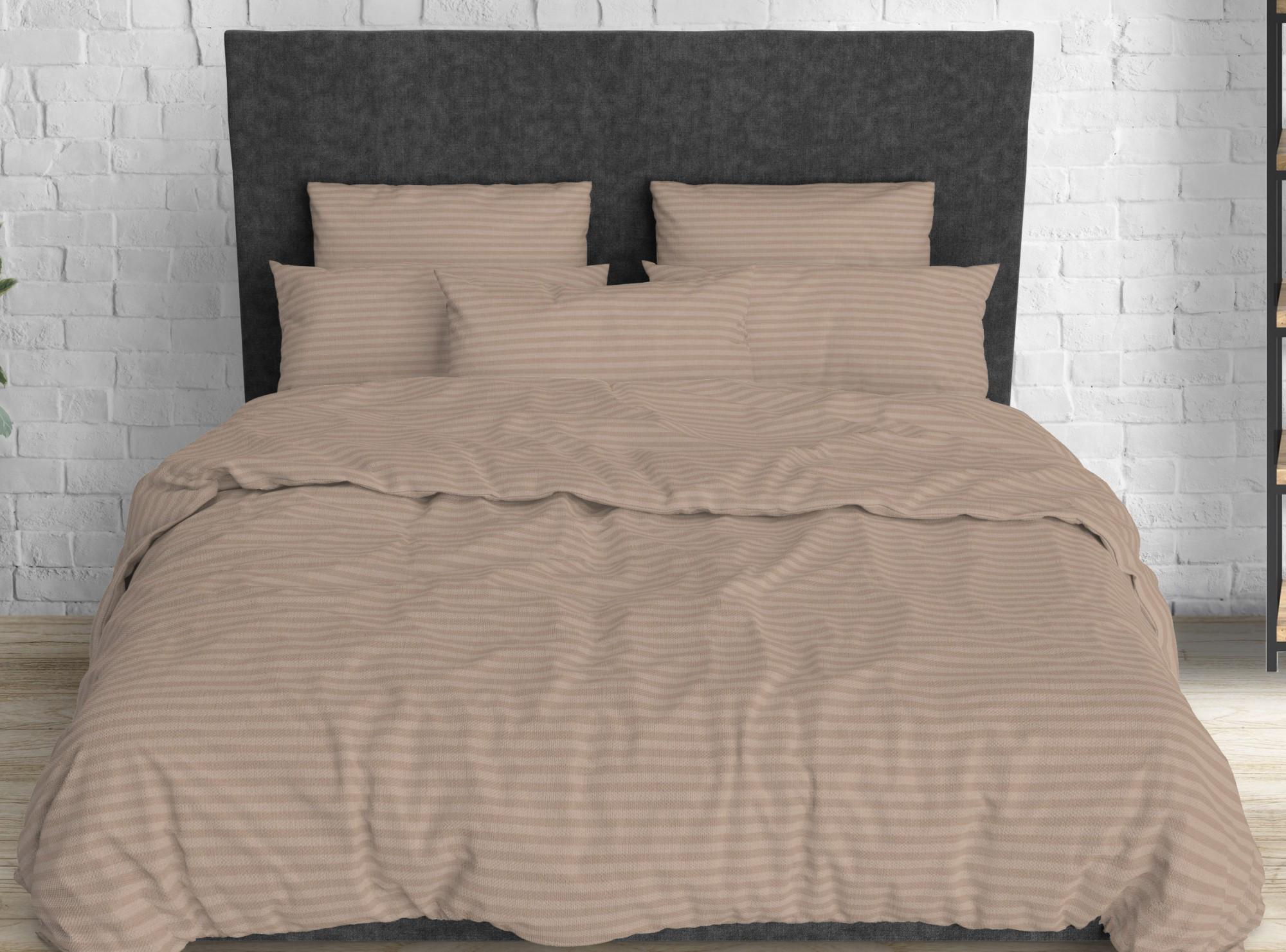 Комплект постельного белья из бязи Шоколадные полоски семейный 200х220 см (G-10041/WP/C) Комплект постельного белья из бязи Шоколадные полоски семейный 200х220 см (G-10041/WP/C)