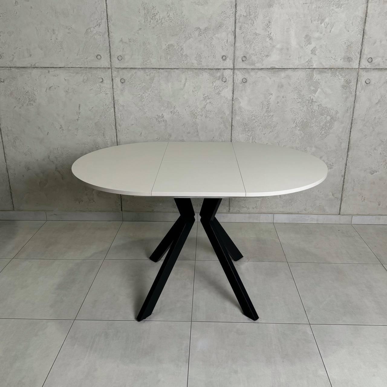 Стол раздвижной круглый Lite D800 Кашемир/Черный мат (УТП026646) - фото 2 Стол раздвижной круглый Lite D800 Кашемир/Черный мат (УТП026646) - фото 2