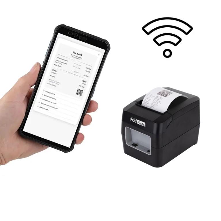 Принтер чеков POS Vector E803ALL USB/LAN/Wi-Fi/Bluetooth с автообрезчиком 80 мм (5efb07ad) - фото 4