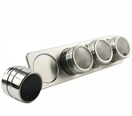 Набор для специй на магнитной подставке Benson 4 емкости (BN-189)