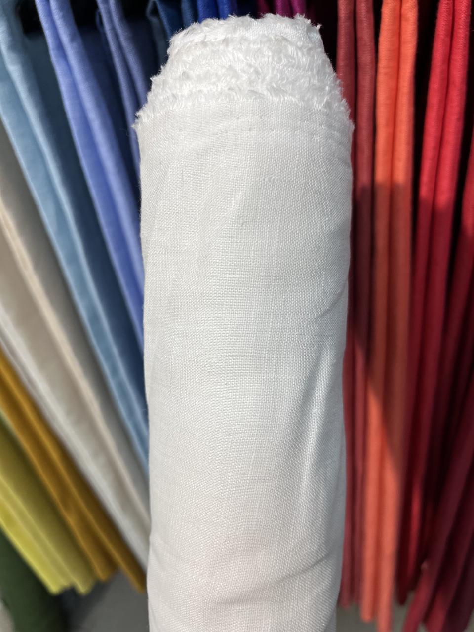 Ткань костюмная LINEN PLUS 100% лен 150 см Белый - фото 2 Ткань костюмная LINEN PLUS 100% лен 150 см Белый - фото 2