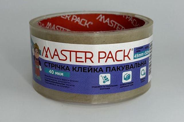 Лента упаковочная клейкая Master Pack 45 мм 50 м Прозрачный