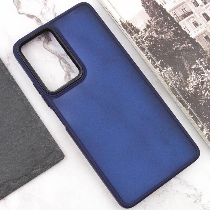 Противоударный Чехол TPU+PC Lyon Frosted для Xiaomi Poco F5 / Note 12 Turbo Navy Blue - фото 4