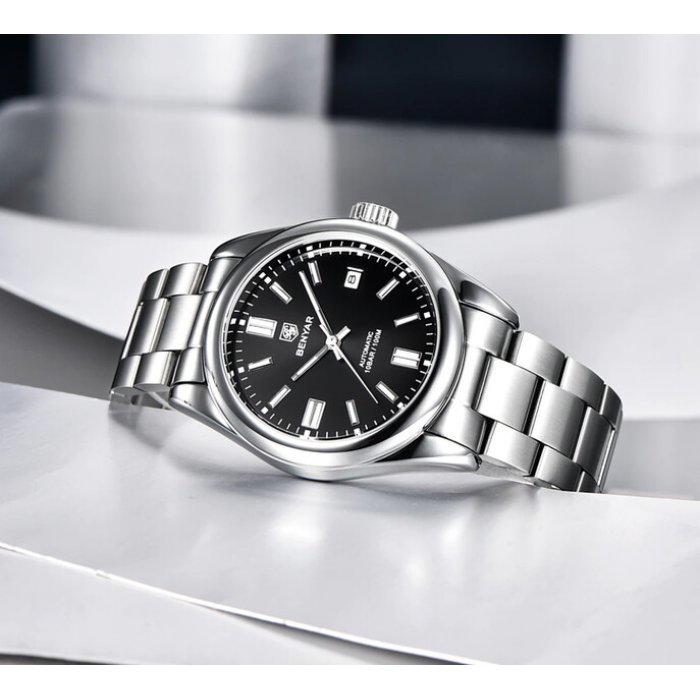 Часы наручные мужские Benyar Automatic Silver (8307) - фото 4 Часы наручные мужские Benyar Automatic Silver (8307) - фото 4