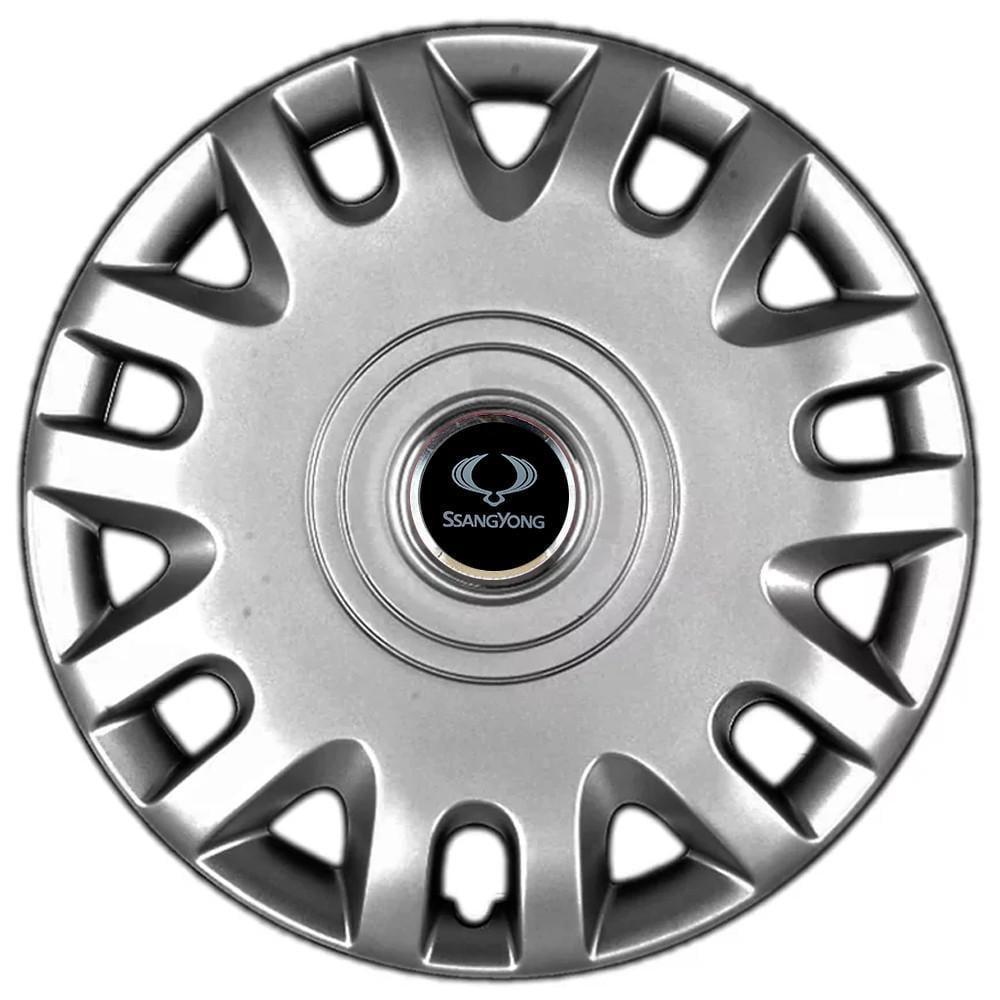 Колпаки автомобильные R15 SsangYong 333 SJS 4 шт. Серебристый