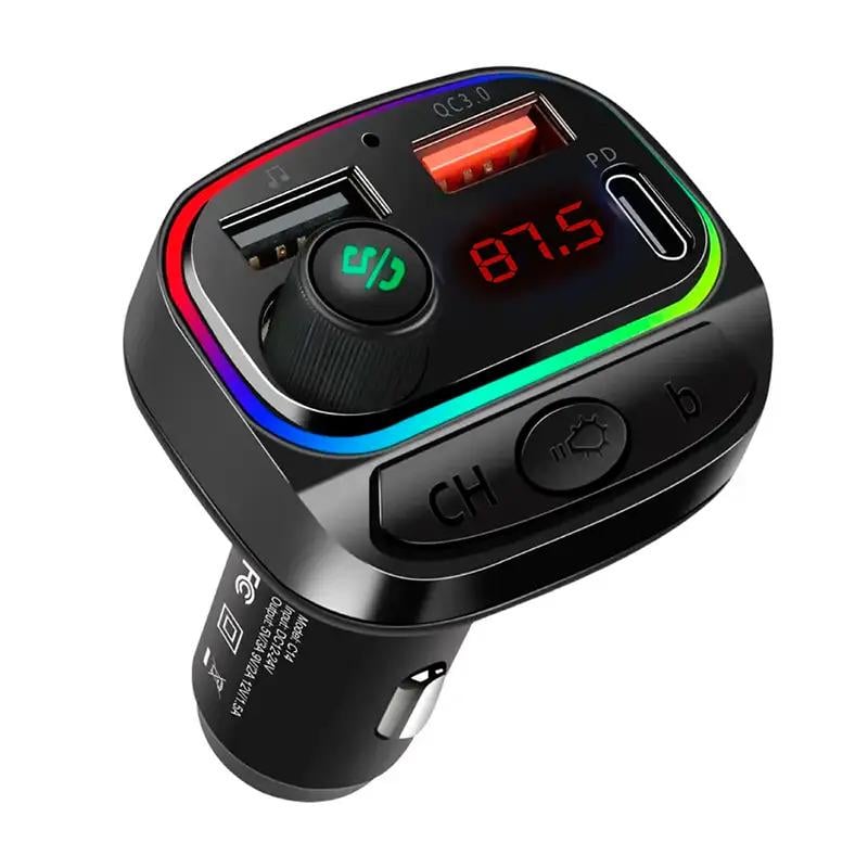 Fm-модулятор автомобильный TeoTeeo C14 с Bluetooth 5.0 Type-C быстрой зарядкой QC 3.0 Черный (SKU-098) Fm-модулятор автомобильный TeoTeeo C14 с Bluetooth 5.0 Type-C быстрой зарядкой QC 3.0 Черный (SKU-098)