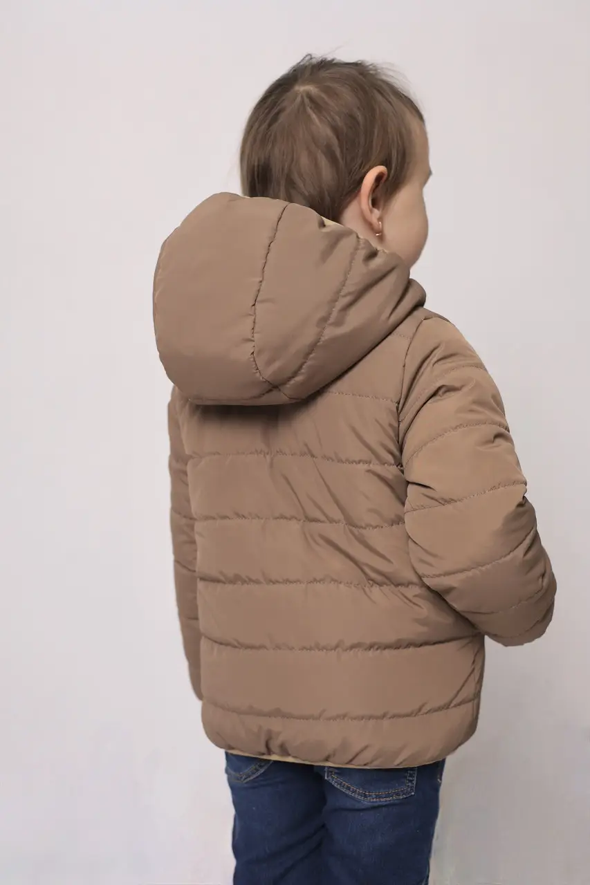 Куртка детская Саша двухсторонняя на девочку 140 см Бежевый/Розовый (саша-р140) - фото 9 Куртка детская Саша двухсторонняя на девочку 140 см Бежевый/Розовый (саша-р140) - фото 9