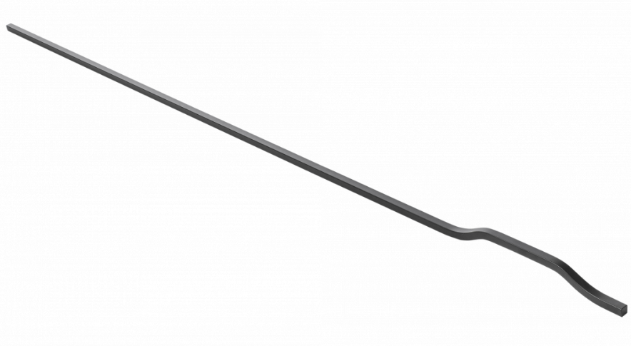 Меблева ручка GTV GRAVEL алюмінієва 1200 мм Чорний матовий (UA-GRAVEL-1200-20M)