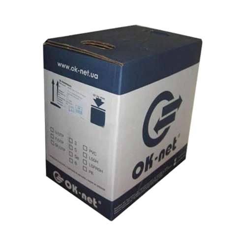 Кабель OK-NET UTP мідь патчкордовий КГПВ-ВП 100 U/UTP-cat.5E-SL patch AWG26 4х2х0,48 мм бухта 305 м (2864529434)