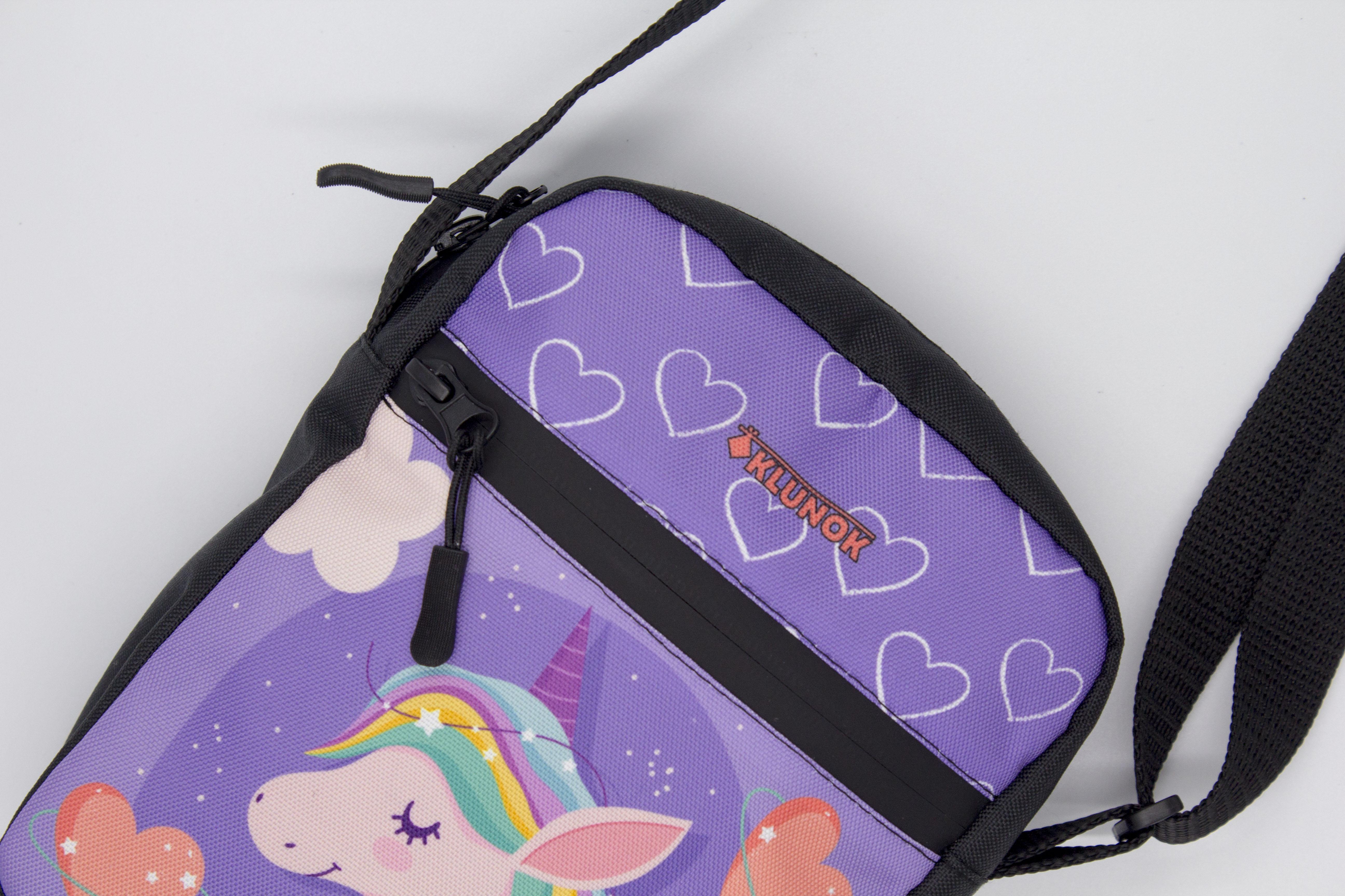 Сумка через плече для дівчинки Єдиноріг Фіолетовий (К-13) - фото 4 Сумка через плече для дівчинки Єдиноріг Фіолетовий (К-13) - фото 4