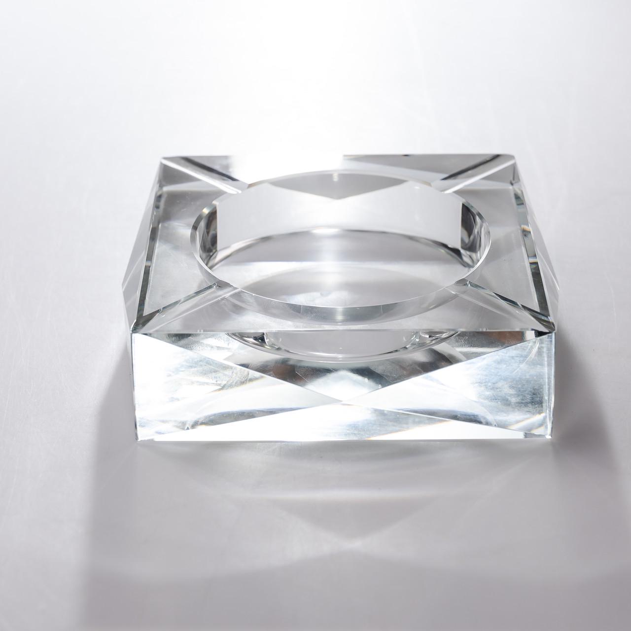 Попільничка для цигарок скляна квадратна настільна 13х13х4 см (7205) - фото 7