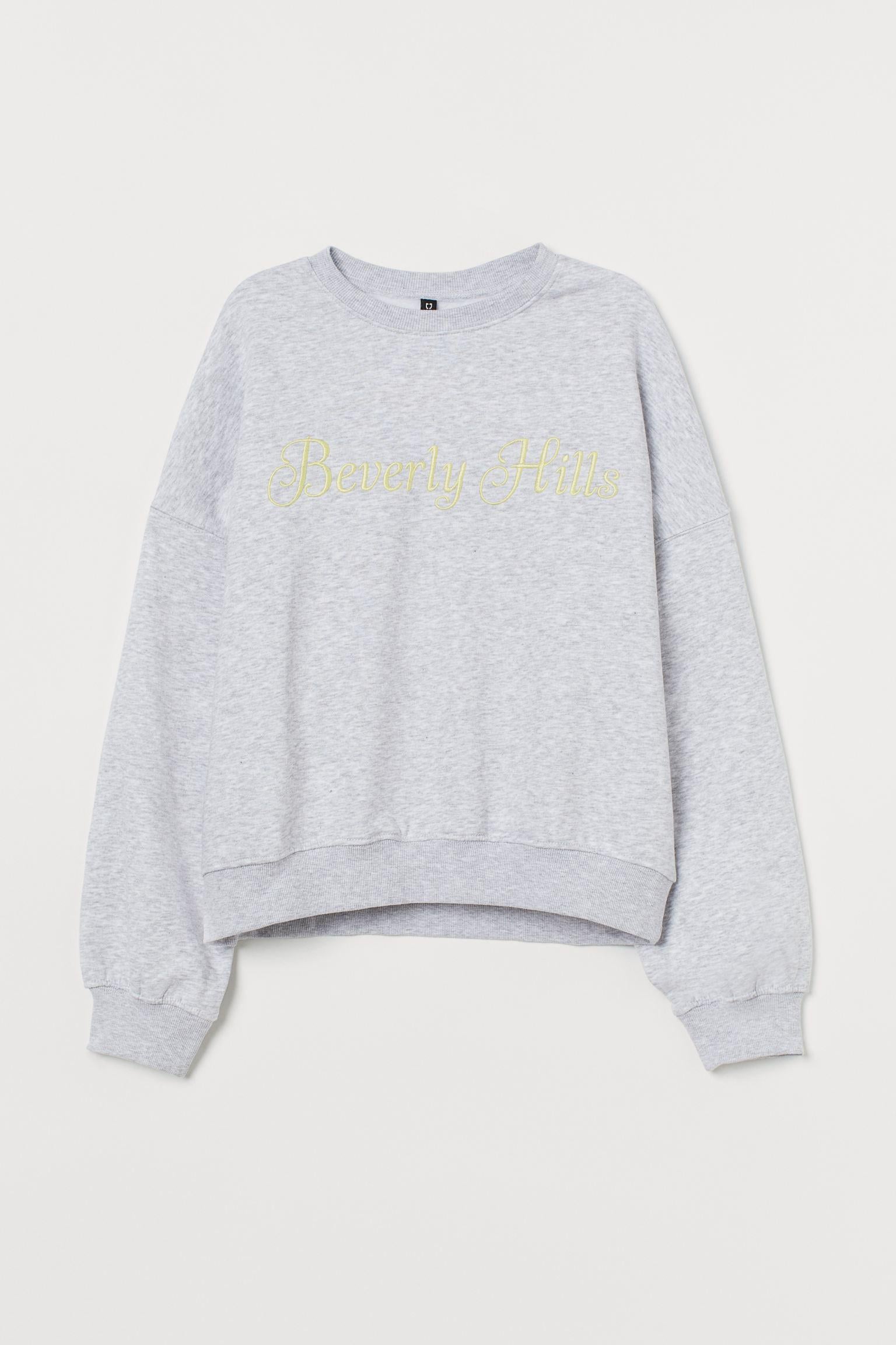 Світшот H&M Меланж XS Світло-сірий (Q809826209)