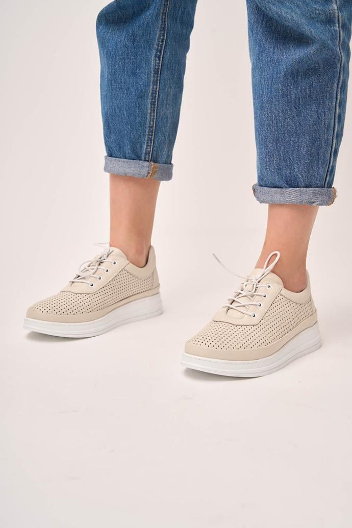 Мокасини жіночі Anna Lucci шкіряні р. 39 Бежевий (195591) - фото 3