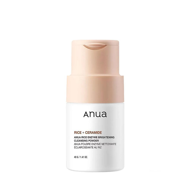 Пудра для сияния кожи с экстрактом риса Anua Rice Enzyme Brightening Cleansing Powder глубоко очищающая энзимная 40 г