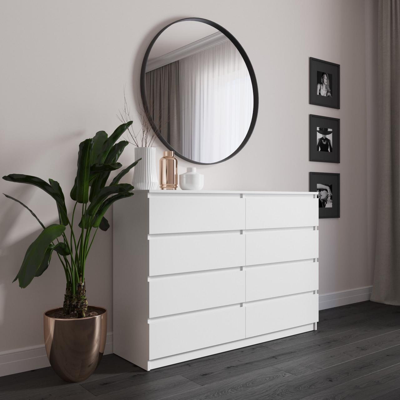 Комод з шухлядами Вайс R-8 140х40х98 см Білий (30295146) - фото 1 Комод з шухлядами Вайс R-8 140х40х98 см Білий (30295146) - фото 1