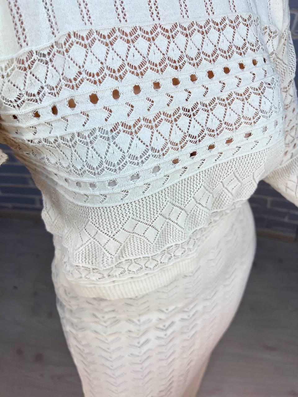 Костюм жіночий Mintas 2414-2416 спідниця та реглан OS Молочний (2058) - фото 5 Костюм жіночий Mintas 2414-2416 спідниця та реглан OS Молочний (2058) - фото 5