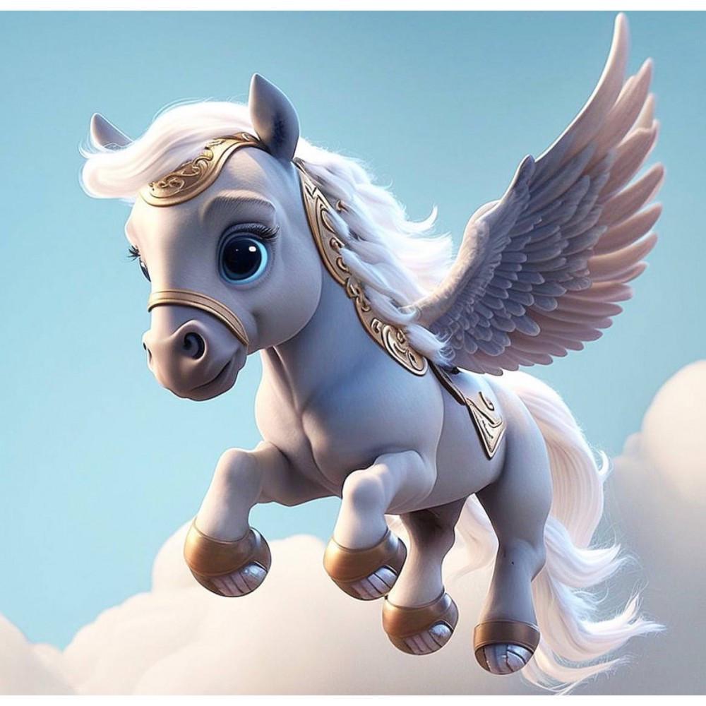 Алмазная мозаика Dreamtoys Летучий пегас 20x20 см (S10024)