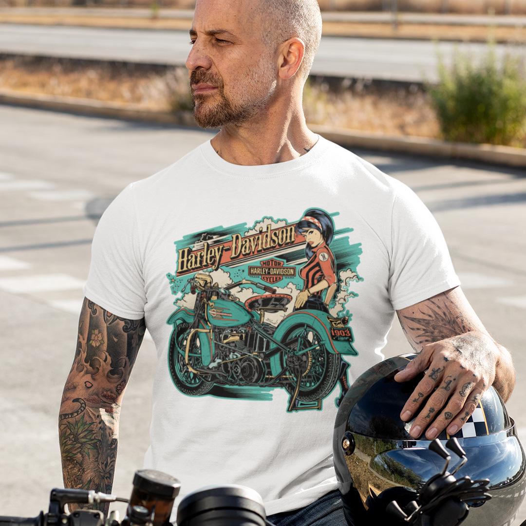Футболка унисекс Harley Davidson 1903 Vintage 4XL Белый (00000011352)