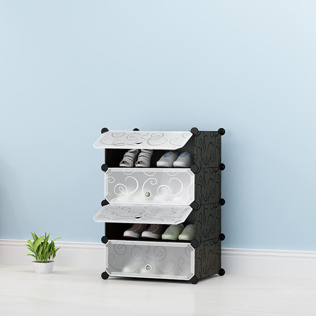 Шкаф для обуви пластиковый MP A1-4 39х37х76 см - фото 3 Шкаф для обуви пластиковый MP A1-4 39х37х76 см - фото 3