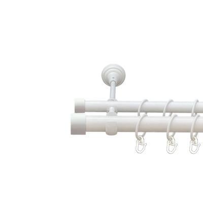 Карниз двухрядный трубчатый Orvit заглушка 25/19 мм 200 см Арктик (000-9967)