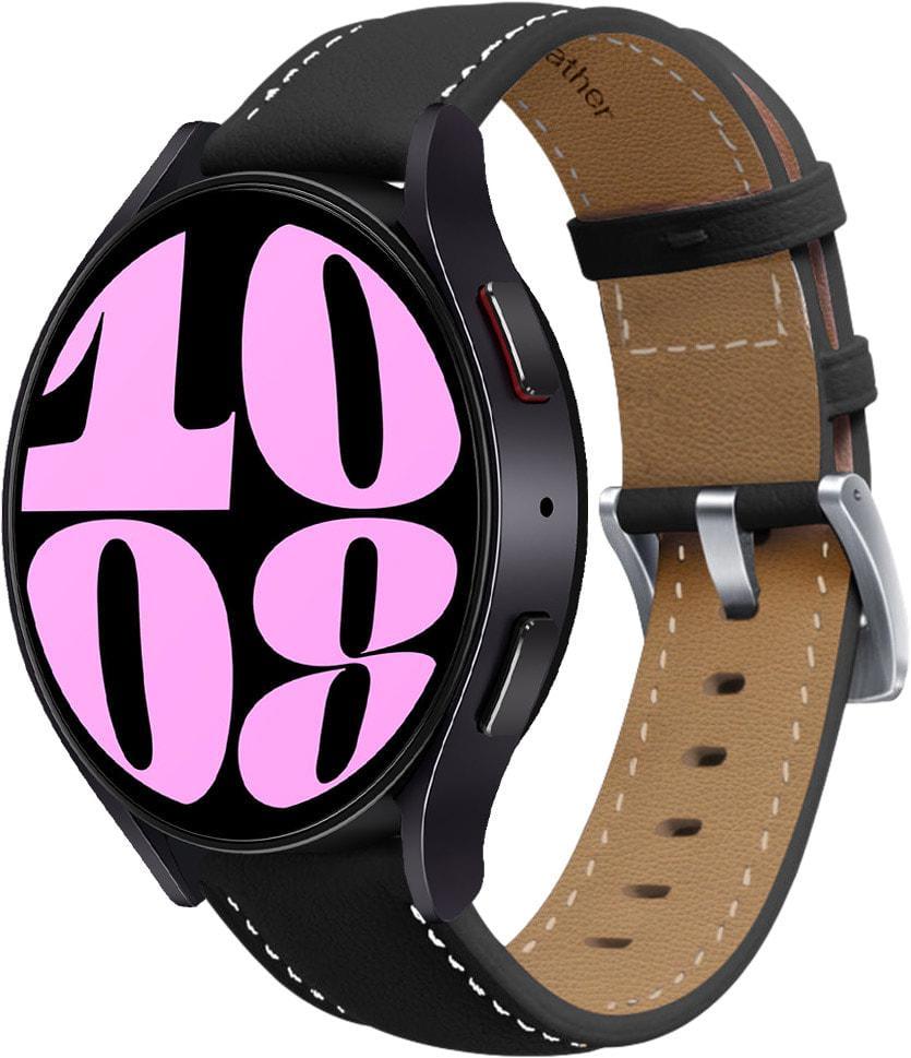 Ремешок кожаный Folsa для Galaxy Watch 6 44 мм Black (37592-2B)
